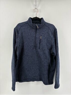 Woolrich Men's Navy Heather Half-Zip Pullover Sweater